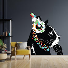 Load image into Gallery viewer, Contemplative Feline Wall Decal - Inspired by Urban Art - Decords
