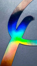 Load image into Gallery viewer, Custom Rainbow Holographic Vinyl Name Decals - Decords
