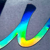 Custom Rainbow Holographic Vinyl Name Decals - Decords