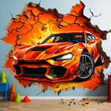 Dynamic Speed Racer 3D Wall Sticker - Decords
