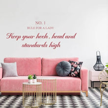 Load image into Gallery viewer, Elegant Etiquette Wall Decal - Decords
