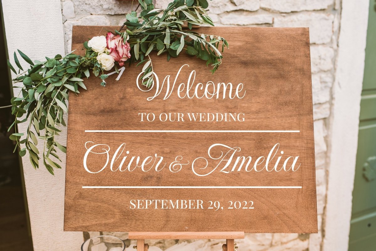Elegant Personalized Wedding Sign Decal: Welcome Your Guests in Style - Decords