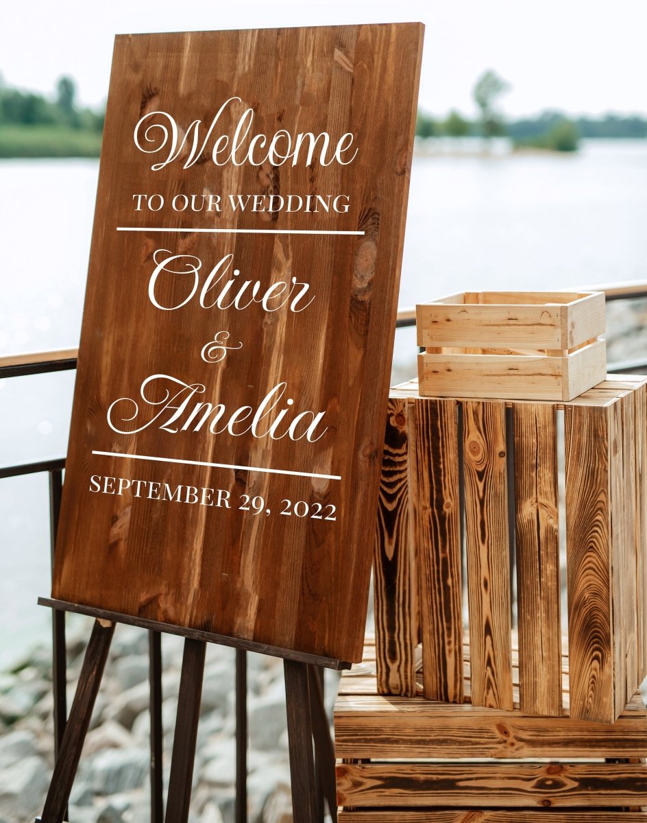 Elegant Personalized Wedding Welcome Decal - Decords