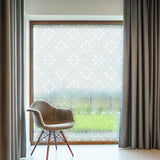 Elegant Privacy Solution: Geometric Frosted Window Decal - Decords