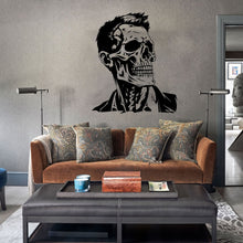Load image into Gallery viewer, Elegant Skull Wall Decal: Sophisticated Halloween Skeleton Face Vinyl Art - Decords
