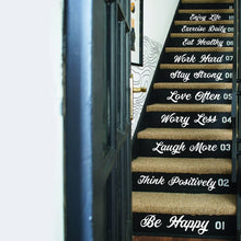 Load image into Gallery viewer, Elegant Stairway Quotes Decals - Transform Your Stairs with Style - Decords
