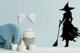 Enchanted Witch Silhouette Decal - Halloween Haunting Elegance - Decords