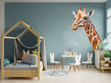 Enchanting Giraffe Wall Decal: Transform Your Child's Room into a Joyful Safari Scene! - Decords