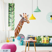 Load image into Gallery viewer, Enchanting Giraffe Wall Decal: Transform Your Child&#39;s Room into a Joyful Safari Scene! - Decords
