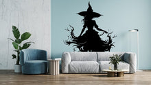 Load image into Gallery viewer, Enchanting Sorceress Decal - Mystical Halloween Window Art - Decords

