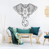 Exquisite Vinyl Elephant Wall Decal: A Symbol of Wisdom and Wealth - Decords