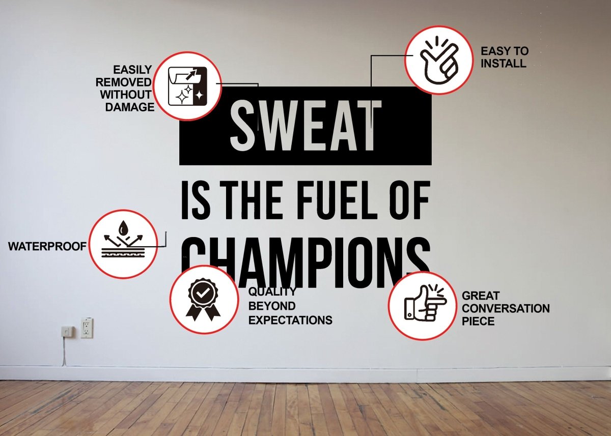 Fitness Fuel Motivational Wall Decal - Decords