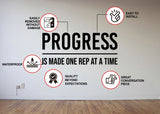 Fitness Motivation Wall Decal: Rep by Rep Progress - Decords