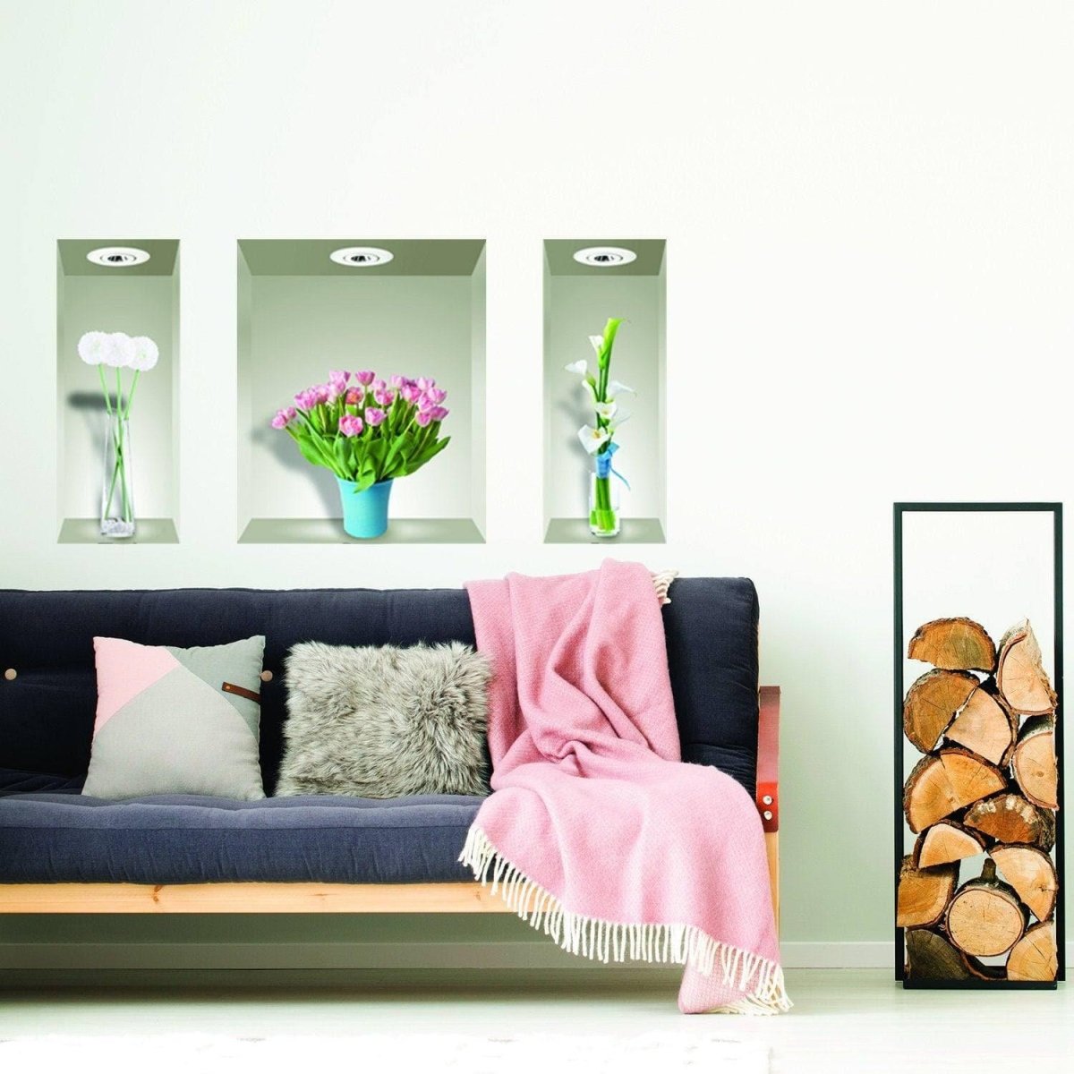 Floral Elegance 3D Wall Decals: Transform Your Space with Style - Decords