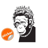 Funny Monkey Queen Vinyl Wall Art Sticker - Decords