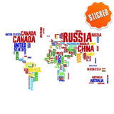 Global Explorer Wall Decal - Premium Vinyl World Map Sticker - Decords