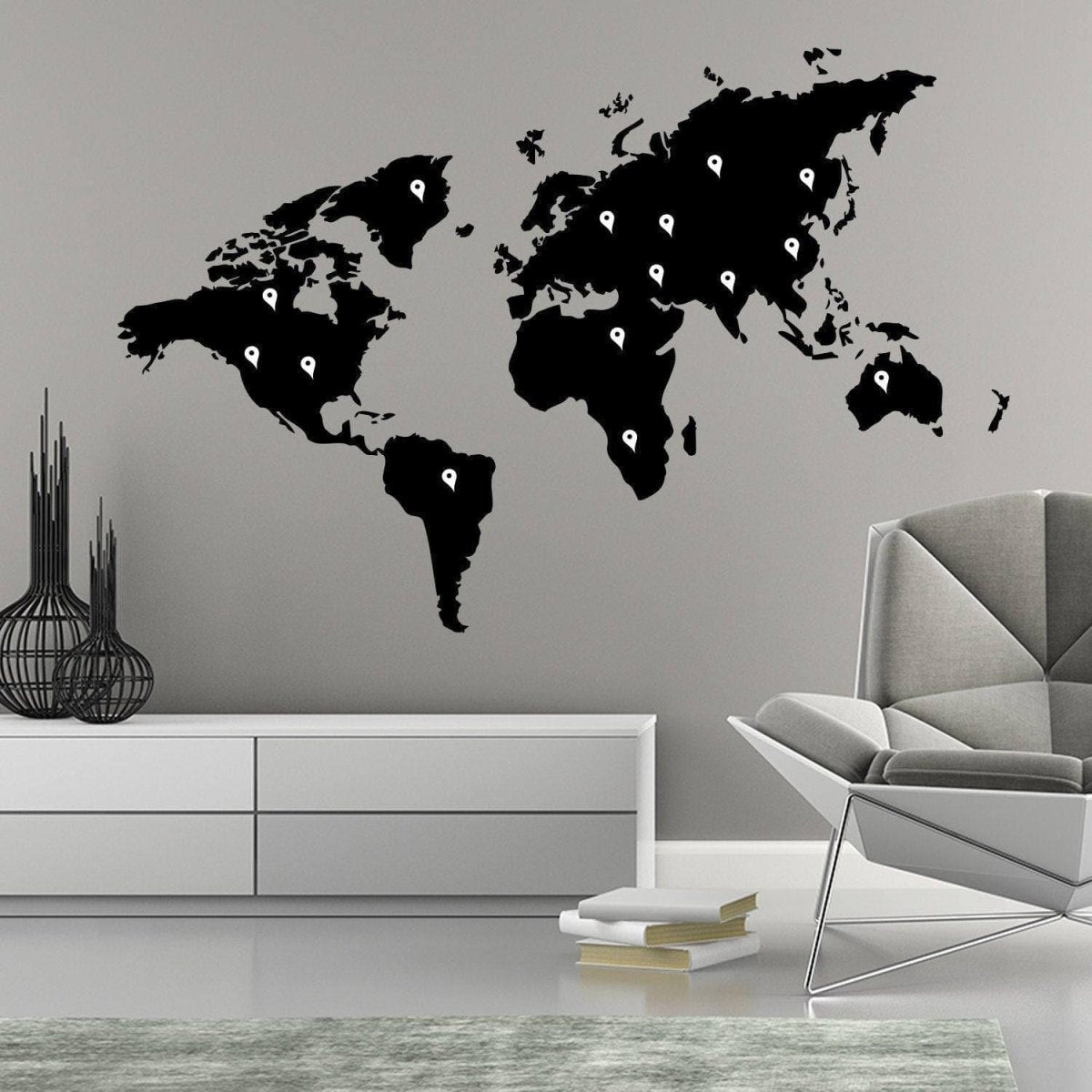 Global Wanderlust Vinyl Sticker - Premium Wall Art Decal for Travel Enthusiasts - Decords