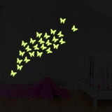 Glowing Night Butterflies Wall Decal - Enchanting Nature Illumination - Decords