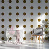 Gold Dots Magic Circle Wall Decals - Elegant Vinyl Stickers for Bedroom, Nursery, and More - Decords