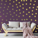 Gold Elegance Circle Wall Stickers - Decords