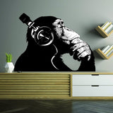 Gorilla Beats Wall Decal - Street Art Graffiti Mural Print - Decords