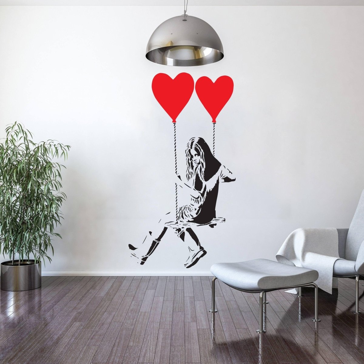 Heart Balloon Wall Sticker - Premium Vinyl Decal for Creative Spaces - Decords
