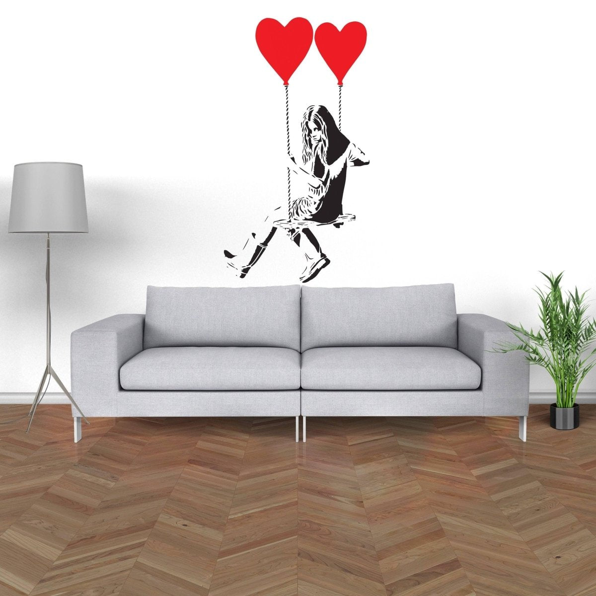 Banksy Girl With Heart Balloon Wall Sticker – Decords
