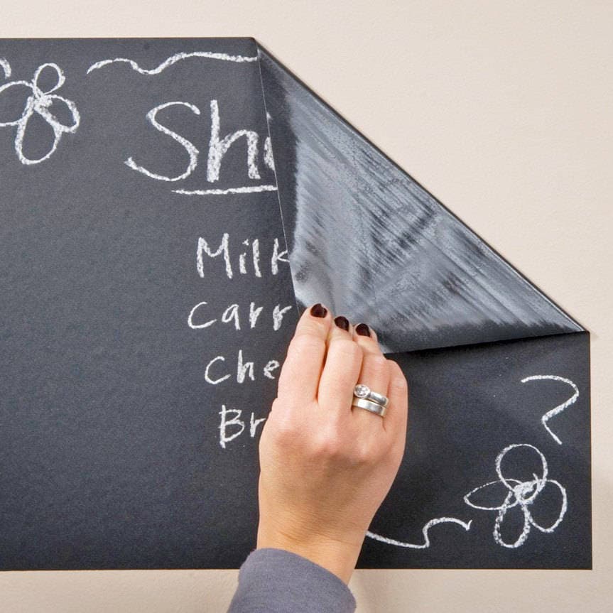 Chalkboard Wall Diy Black Kitchen Sticker - Reusable Write On Vinyl Decal