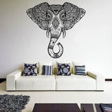 Elephant Head Wall Vinyl Sticker - Art Window Animal Aztec Decor Nursery Geometric Decal - Decords