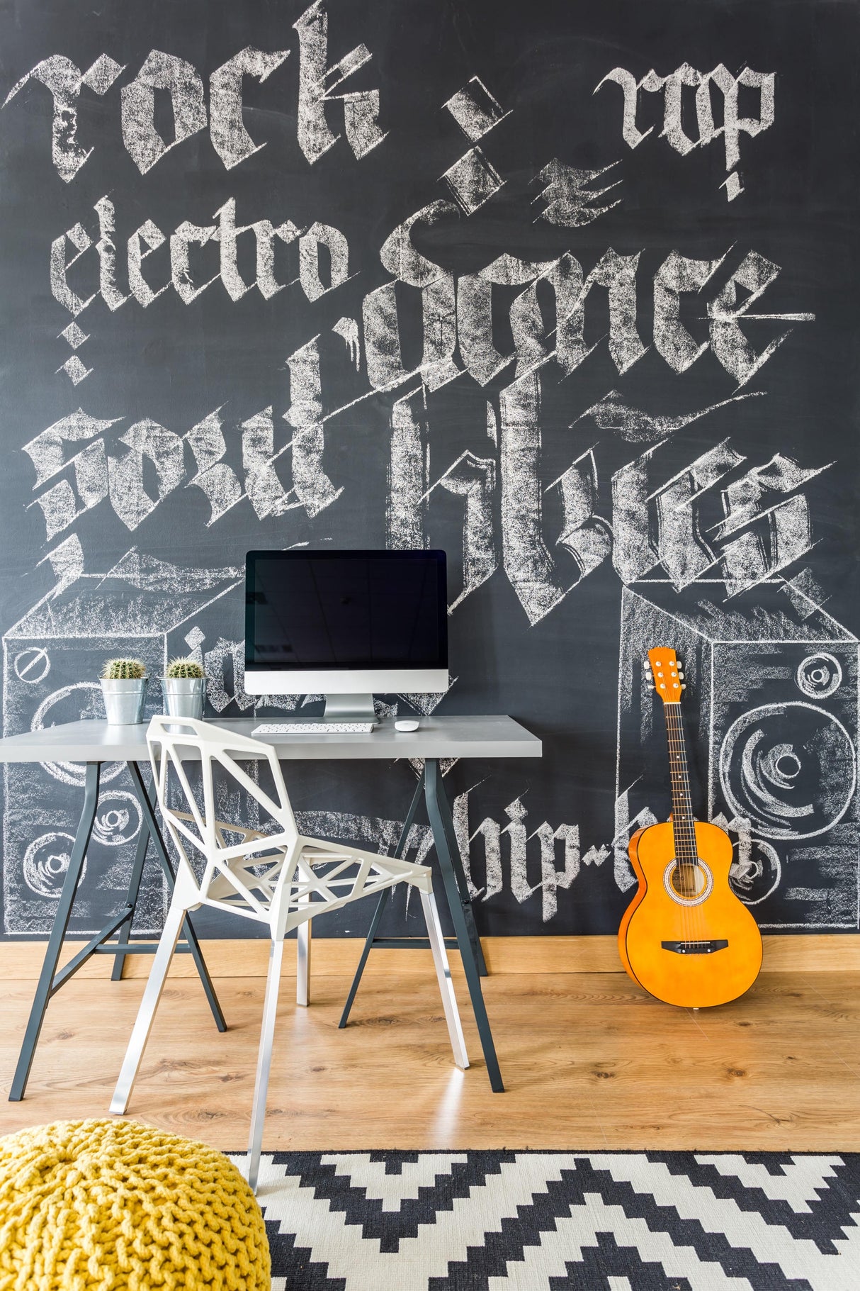 Chalkboard Wall Diy Black Kitchen Sticker - Reusable Write On Vinyl Decal