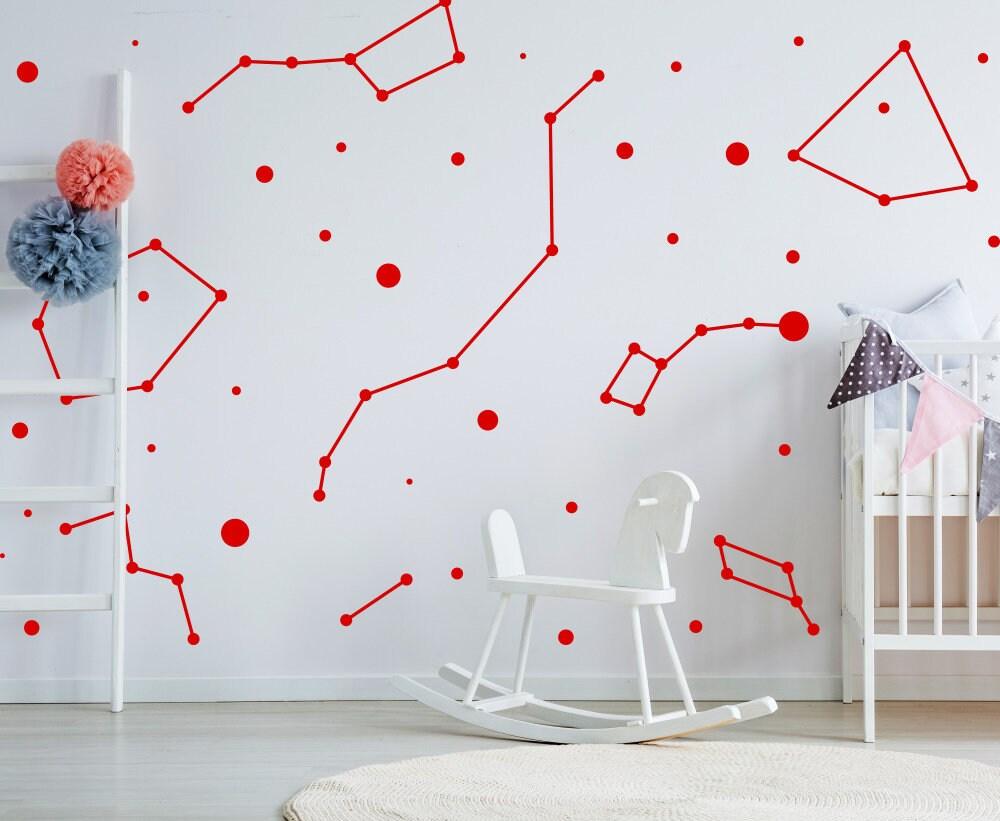 Constellation Stickers Zodiac Wallpaper Sticker - Star Stickers For Wall - 79 x 79 inches (200 x 200 cm)) - Decords