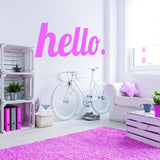 Hello Vinyl Sticker - Welcome Front Wall Text Art Decal - Decords