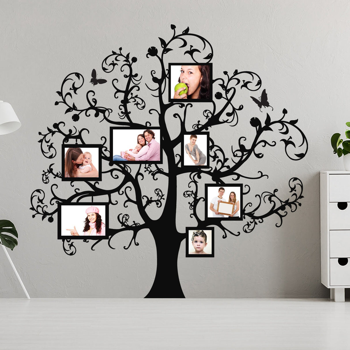 Photo Frame Tree Sticker - Family Vinyl Wall Decal