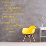 House Wall Quote Sticker - In This House Decal Art Family Rules Quotes