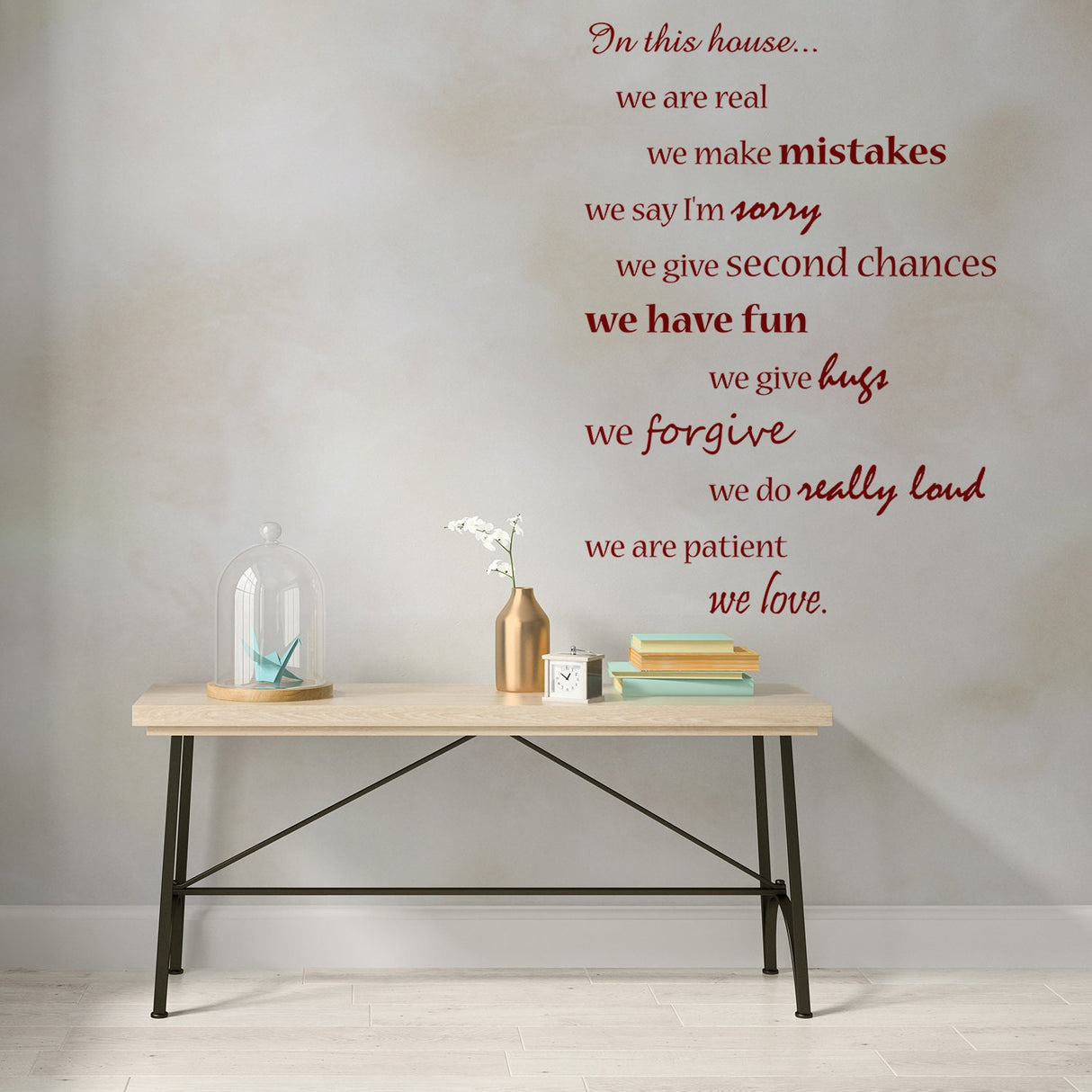House Wall Quote Sticker - In This House Decal Art Family Rules Quotes