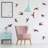 12x Flock Of Birds Wall Sticker - Vinyl Flying Decal Art Decor