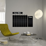 Office Calendar Chalkboard Vinyl Sticker - Editable Organizer Dry Erase Chalk Decal