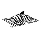 Banksy Barcode Shark Wall Sticker - Swimming Fish Under Bar Code Vinyl Decal