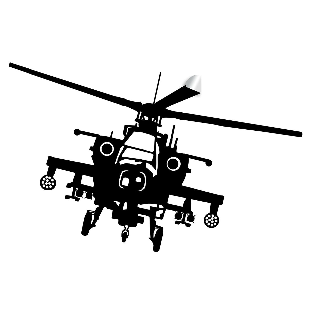 Helicopter Wall Sticker - Art Copter Vinyl Decal