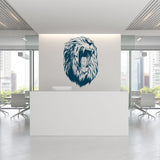 Lion Head Wall Vinyl Sticker - Roar Animal King Face Window Art Decor Silhouette Decal