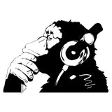 Banksy Thinking Monkey seinakleebis – vinüülist kunstitrükk Dj Waterproof Thinker Smart Decal