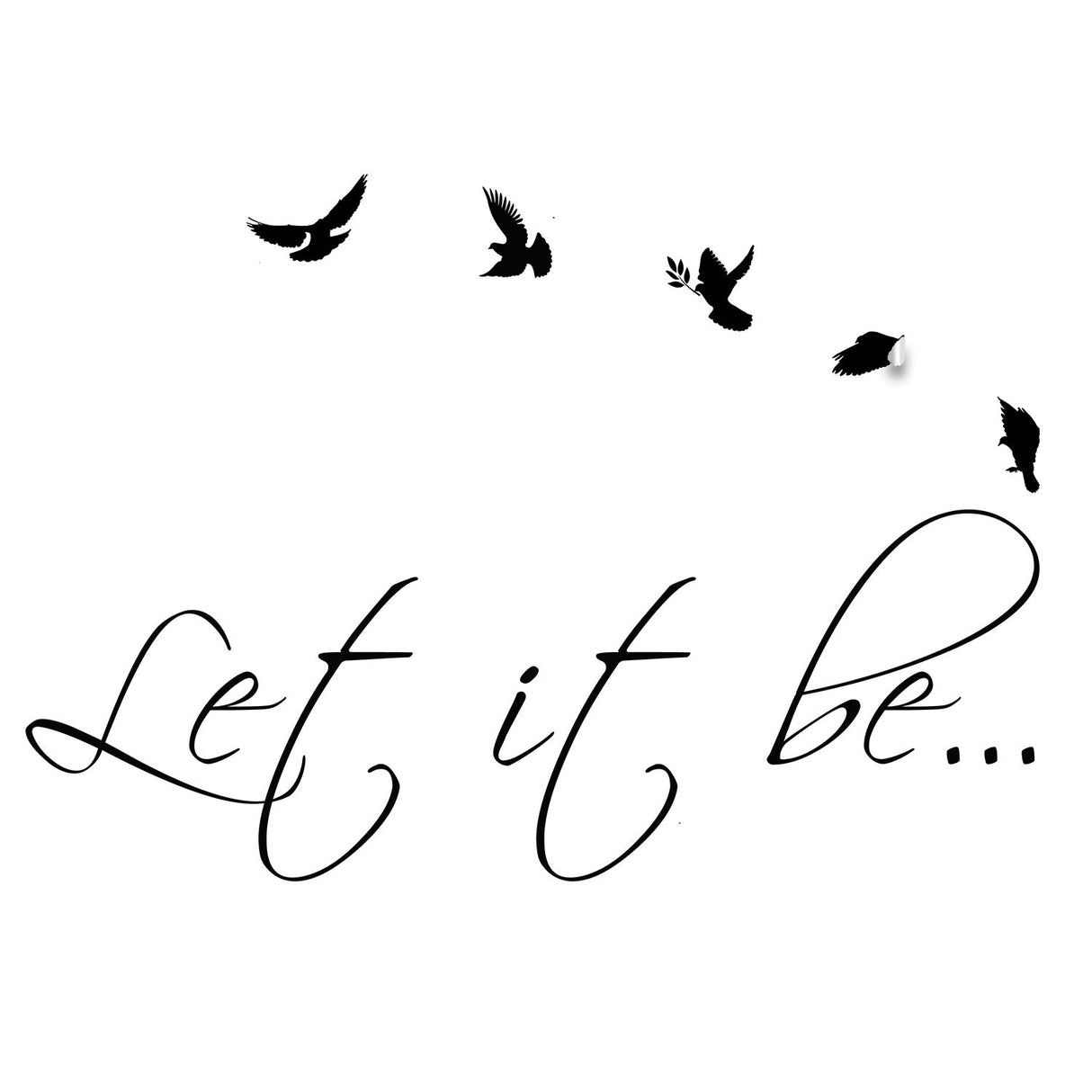 Let It Be Wall Sticker - Lets Go Love  Vinyl Decal