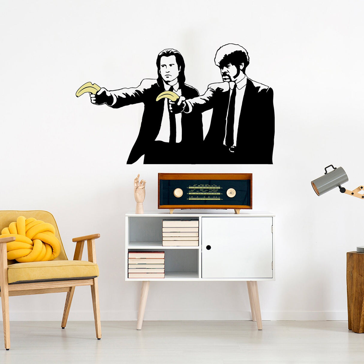 Banksy Pulp Fiction Sticker - Wall Art Vinyl Movie Jackson Pop Decal