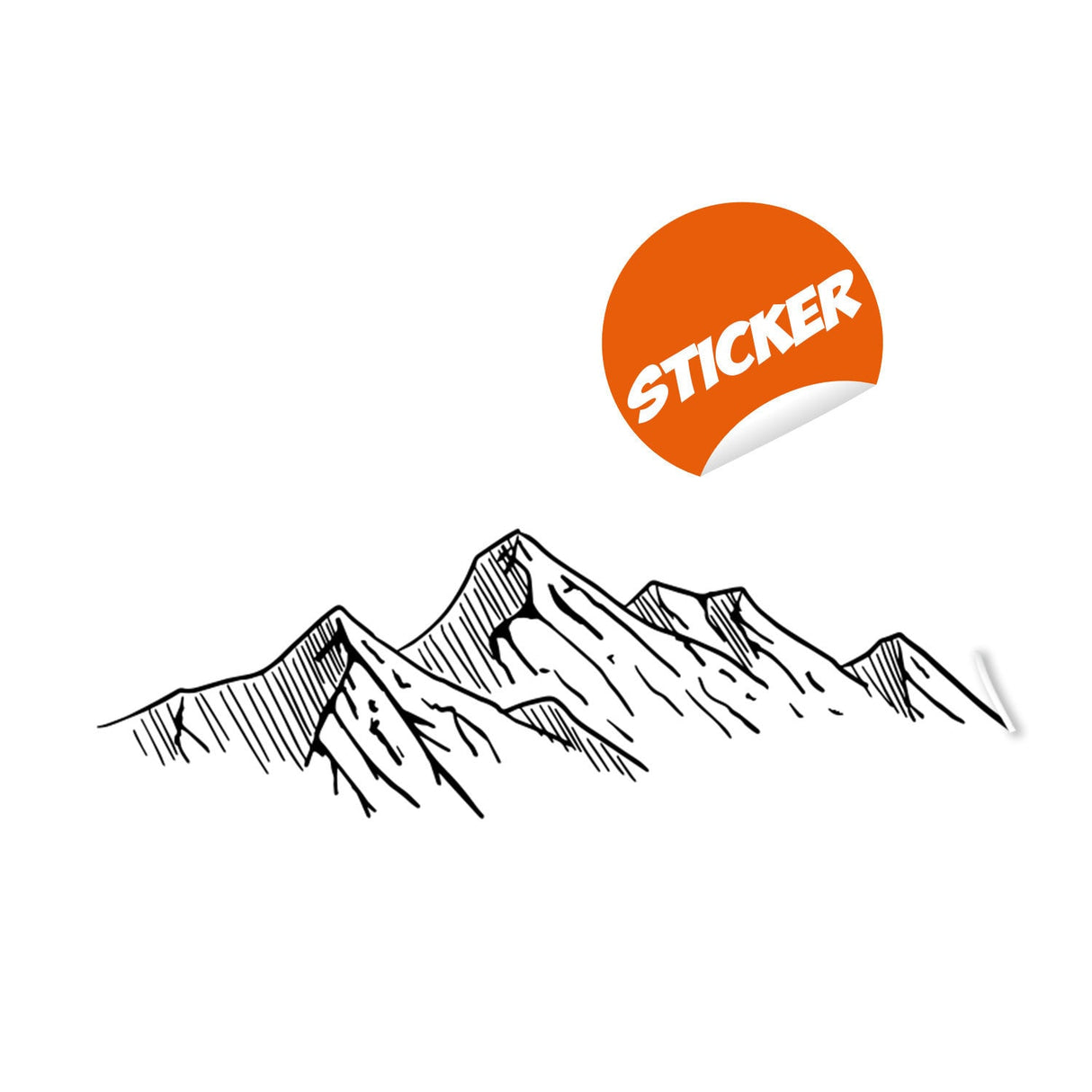 Mountain Silhouette Sticker - Laptop Art Car Stickers Wall Vinyl Decal