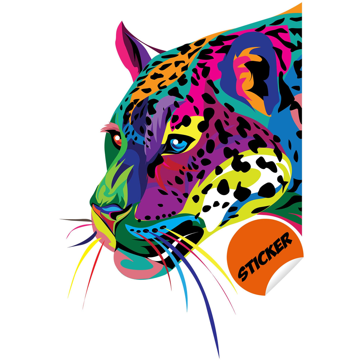 Wild Jaguar Wall Sticker - Cat Animal Art Vinyl Black Panther Decal