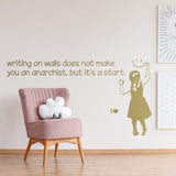 Banksy Protest Girl Wall Sticker