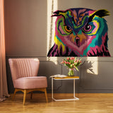 Colorful Owl Wall Sticker - Cute Bird Gift Vinyl Art Decor Decal