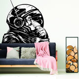 Thinking Astronaut Monkey Print Art Wall Sticker - The Thinker Chimp Space Astronauts Mural Decal - Decords