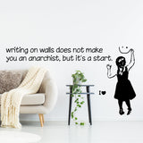 Banksy Protest Girl Wall Sticker