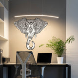 Vinyl Wall Tribal Elephant Sticker - Two Colors Wise Wealth Animal Ornaments Art Decal - Decords